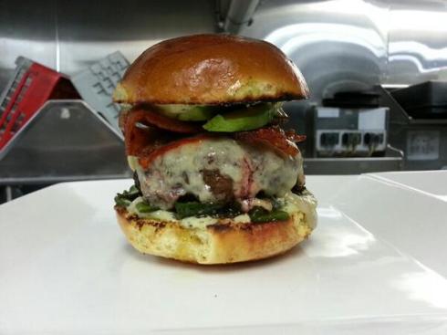 The Border Burger in all its glory, via Chef Vacca's Twitter